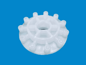 Custom plastic pin gear for PCB etching machine replacement, showing key gear specifications for PCB spare parts ordering