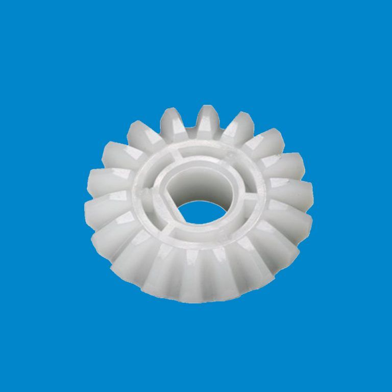 18T white bevel gear for right-angle transmission in compact PCB wet process machinery